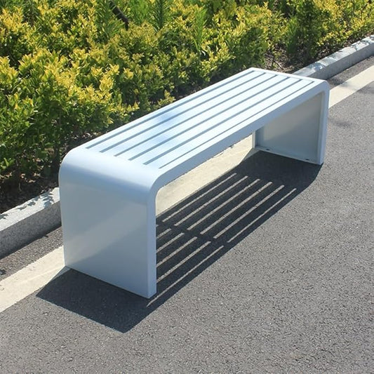 Outdoor Bench, Metal Garden Bench, Park Bench, Weatherproof Bench with Metal Frame, for Gardens, Balconies and Terraces (Color : A, Size : 150cm)