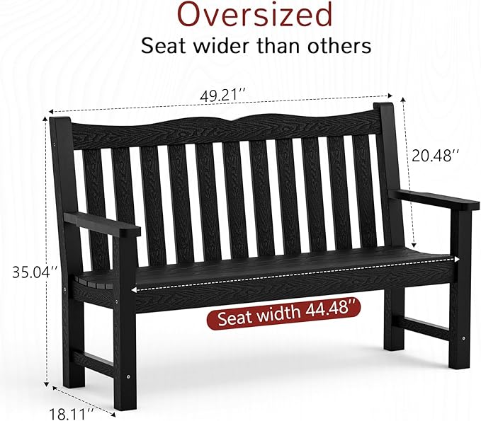 Stoog Weatherproof Outdoor Bench & Outdoor Chairs Set, Patio Furniture Set, Include 2 Garden Chairs and 1 Garden Bench - Photo 3