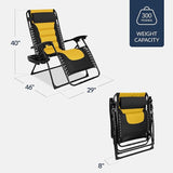 Best Choice Products Oversized Padded Zero Gravity Chair, Folding Outdoor Patio Recliner - Photo 3