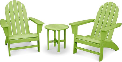 Polywood Vineyard 3-Piece Adirondack Set (Lime)
