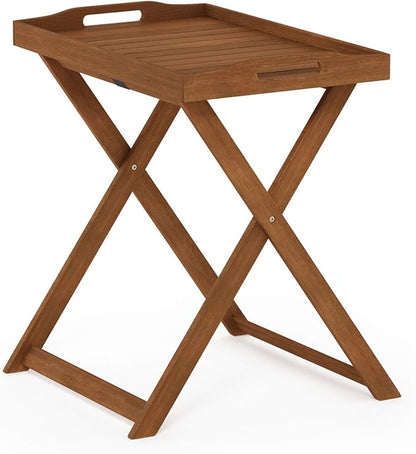 Furinno FG19557 Tioman Outdoor Hardwood Tray Table Large, Natural
