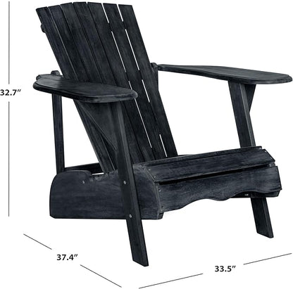 Safavieh PAT6700K Outdoor Collection Mopani Dark Slate Grey Side Chair