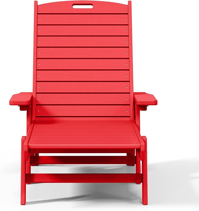 WestinTrends Malibu Poly Reclining Chaise Lounge Red - Photo 5