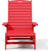 WestinTrends Malibu Poly Reclining Chaise Lounge Red - Photo 5