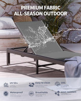 Aluminum Lounge Chairs Outdoor Chaise Furniture - Photo 4