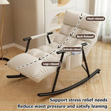 Modern Bedroom rocking chair with cushion, Comfortable living room Sofa Lounger, garden lounge chair with armrests - Photo 4
