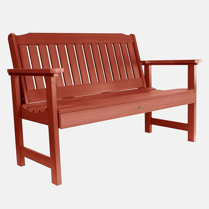 highwood Lehigh Garden Bench, 5 Feet, Rustic Red