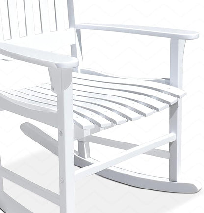 White Porch Rocker/Rocking Chair Acacia Wood