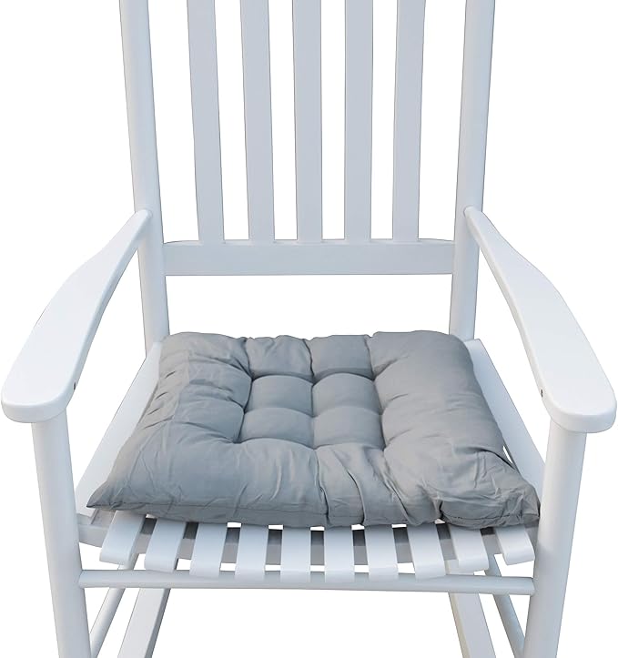 Wood Rocking Chair with High Back and Armrest for Indoor Outdoor Use, Wooden Frame Patio Porch Rocking Chair with Rocker, Front Porch Chairs for Deck Garden Lawn Balcony Backyard, White