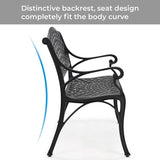 Laurel Canyon 41" Outdoor Patio Bench, Cast Aluminum Construction Furniture Chair - Photo 6