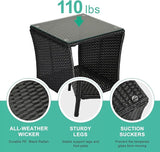 HomVent Patio Wicker Rattan Side Table - Photo 5