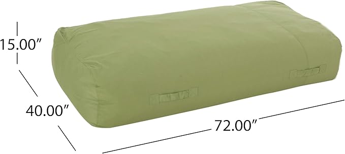 Christopher Knight Home Vivien Outdoor Water Resistant 6'x3' Lounger Bean Bag, Green