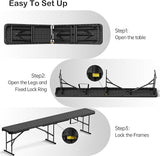 6 Foot Folding Bench, Portable Plastic Folding Bench Seat, Foldable Seat for Indoor Outdoor Picnic Camping Dining - Photo 6