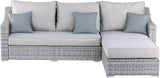 Elle Decor Vallauris Patio Outdoor Furniture Collection, Premium All Weather Wicker, Storage Sectional, Gray - Photo 4