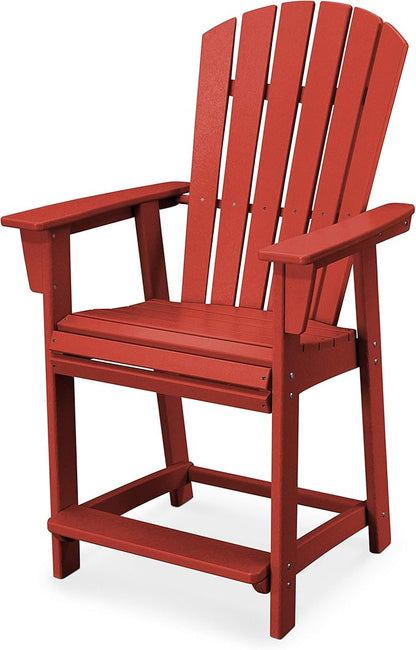 POLYWOOD® Nautical Counter Chair, Sunset Red