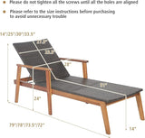 Tangkula Patio Lounge Chair, 4-Position Adjustable Recliner with Fully Flat Position - Photo 3