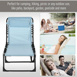 Outsunny Folding Chaise Lounge Chair, Patio Sun Tanning Chair, Outdoor Chaise Lounger with 4-Position Reclining Back - Photo 7
