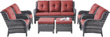 Rilyson Wicker Patio Furniture Chairs Set - 7 Piece Rattan Outdoor Sectional Conversation Sets with 1 Sofa - Photo 3