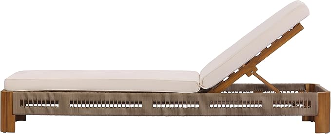 Christopher Knight Home Lamon Acacia Wood Chaise Lounge Chair Outdoor Set of 4 with Cushion - Photo 9