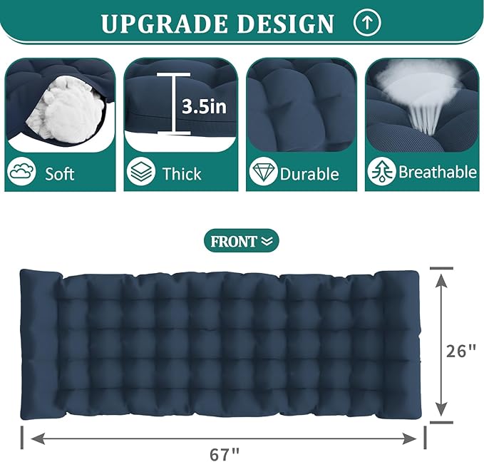 UDPATIO Oversized Zero Gravity Chair Set of 2, 33In XXL Patio Reclining Chair with Cushion, Outdoor Folding Recliner - Photo 3