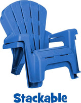 Little Tikes Kids Garden Chair 2 Pack in Blue, Outdoor Toddler Activity Adirondack Chairs for Picnic, Garden, Patio - Photo 6