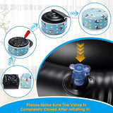 AURASUN Inflatable Patio Ottoman Pouf - Portable Stool with Handle D20” x H10” - Air Pump Included for Outdoor Indoor - Photo 7