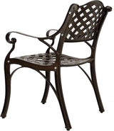 YUSING Outdoor Dining Chairs Set of 2, Cast Aluminum Metal Arm Chairs for Kitchen, Garden, Backyard - Photo 3