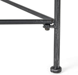 36" Iron Simple Outdoor Rectangular Coffee Table, Modern Courtyard Furniture, Iron Hollowed-Out Grid Surface - Photo 6