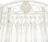 Safavieh PAT5019B Outdoor Collection Ally Darling Antique White Wrought Iron 60-inch Round Tree Bench - Photo 5