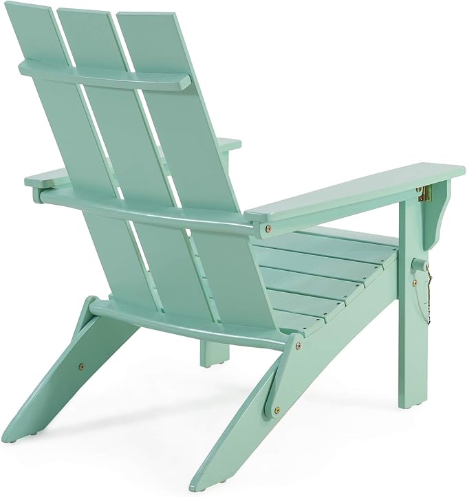 Christopher Knight Home Aberdeen Outdoor Contemporary Acacia Wood Foldable Adirondack Chair, Light Mint