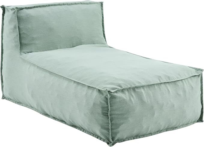 Christopher Knight Home Natty Bean Bag Chair, Fabric Bean Bag Chairs for Adults and Kids, Comfy Reading Chair, Lounge Sofa with Armrest, Indoor/Outdoor Spaces Memory Foam Bean Bag Chair, Mint