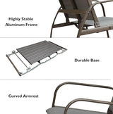 Domi 4-Seat Outdoor Glider Bench with Canopy - Photo 7