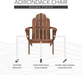 Linon Home Dcor Home Decor Teak Wood Stock Chair, 30.4" wx37.6 dx37.8 h, Stain - Photo 9