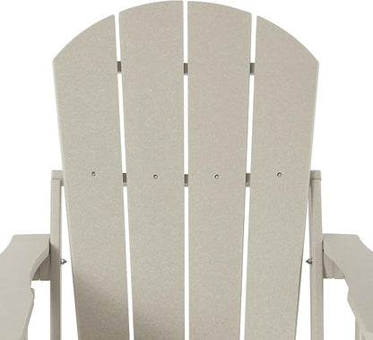 WestinTrends Malibu Folding Adjustable Adirondack Chair with Retractable Ottoman and Cup Holder, Sand