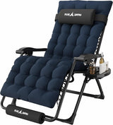 Amopatio Oversized Padded Zero Gravity Chair, XL 29In Reclining Camping Lounge Chair w/Removable Cushion&Headrest - Photo 1