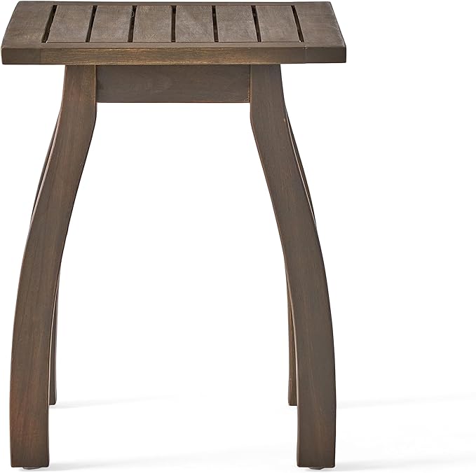 Christopher Knight Home Sadie Outdoor Acacia Wood Accent Table, Gray Finish