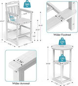 Ciokea 3-Pcs Bistro Table and Chairs - Photo 3