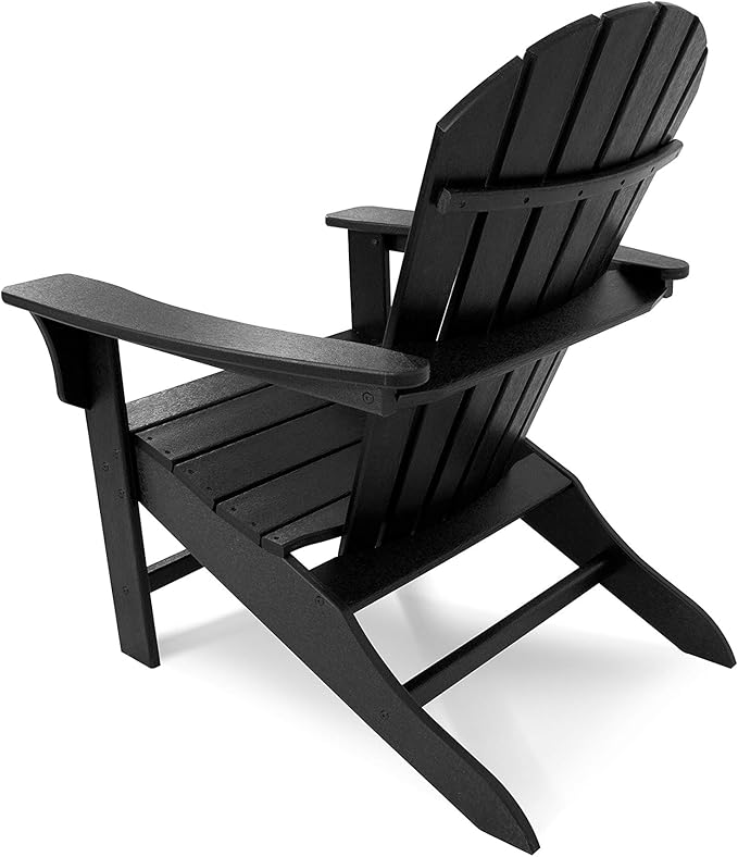 Trex Outdoor Furniture Yacht Club Shellback Adirondack Chair in Charcoal Black