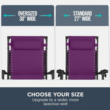 Best Choice Products 30” Wide Folding Zero Gravity Outdoor Recliner Patio Lounge Chair w/Adjustable Canopy Shade - Photo 4
