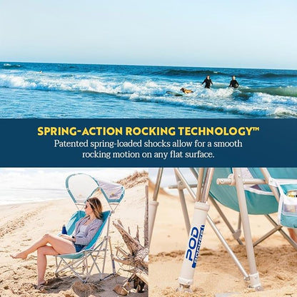 GCI Outdoor Waterside Pod Rocker Outdoor Rocking Chair with Sunshade Canopy