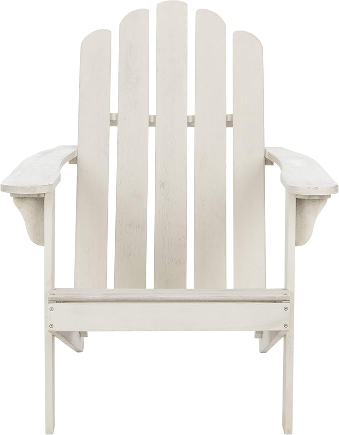Safavieh Outdoor Topher White Wash Classic Adirondack Chair - Photo 1