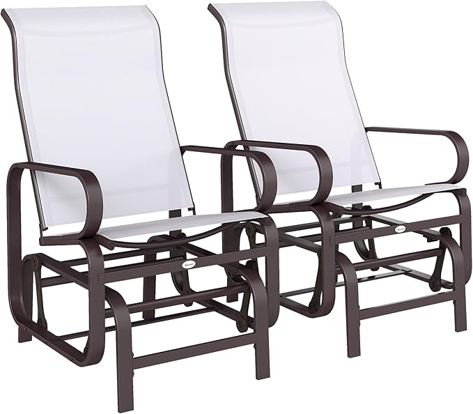 Outsunny Outdoor Glider Chair Set of 2 - Photo 1