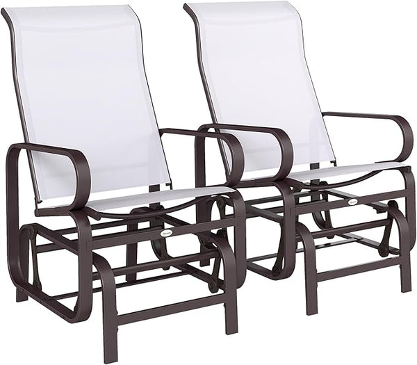 Outsunny Outdoor Glider Chair Set of 2 - Photo 1