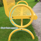Outdoor Bench, 2 Seater Garden Patio Bench, Metal Bench with Curved Design - Photo 5
