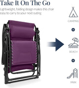 Best Choice Products Oversized Padded Zero Gravity Chair, Folding Outdoor Patio Recliner - Photo 5