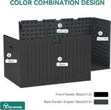 YITAHOME 220 Gallon Double-Wall Deck Box with Divider & Side Handles, Outdoor Large Storage for Patio Furniture Cushions - Photo 7