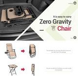 Homall 3 Pcs Zero Gravity Chair Patio Folding Recliner Outdoor Chaise Lounge Chairs Portable Reclining Chair Set with - Photo 5