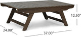 Christopher Knight Home Kailee Outdoor Wooden Coffee Table, Gray Finish - Photo 2
