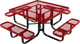 COATEDOUTDOORFURNITURE Heavy-Duty Portable Outdoor Kids Table with Umbrella Hole, Expanded Metal Kids Picnic Table - Photo 1