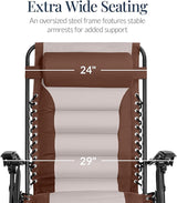 Best Choice Products Oversized Padded Zero Gravity Chair, Folding Outdoor Patio Recliner - Photo 3